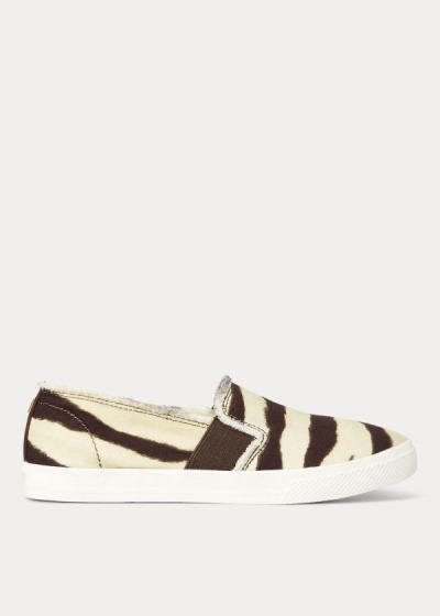 Women's Ralph Lauren Jinny Zebra Slip-On Sneakers | 342051EJV